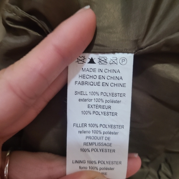 Michael Kors Olive Green Zip Up Puffer Vest - Picture 3 of 3